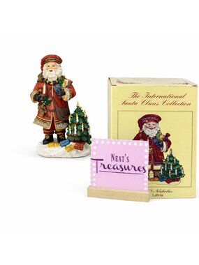 The International Santa Claus Collection 2001 Handcrafted St Nicholas Latvia